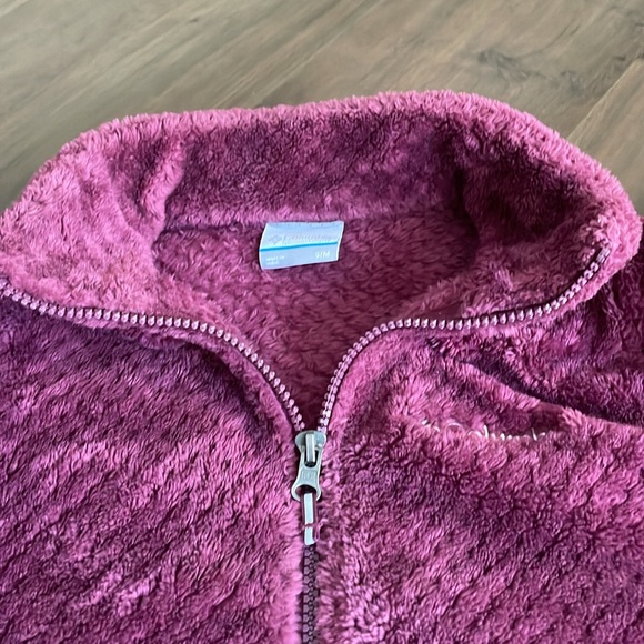 Columbia Girls Fireside Sherpa jacket size S/M (8) maroon - Picture 5 of 8